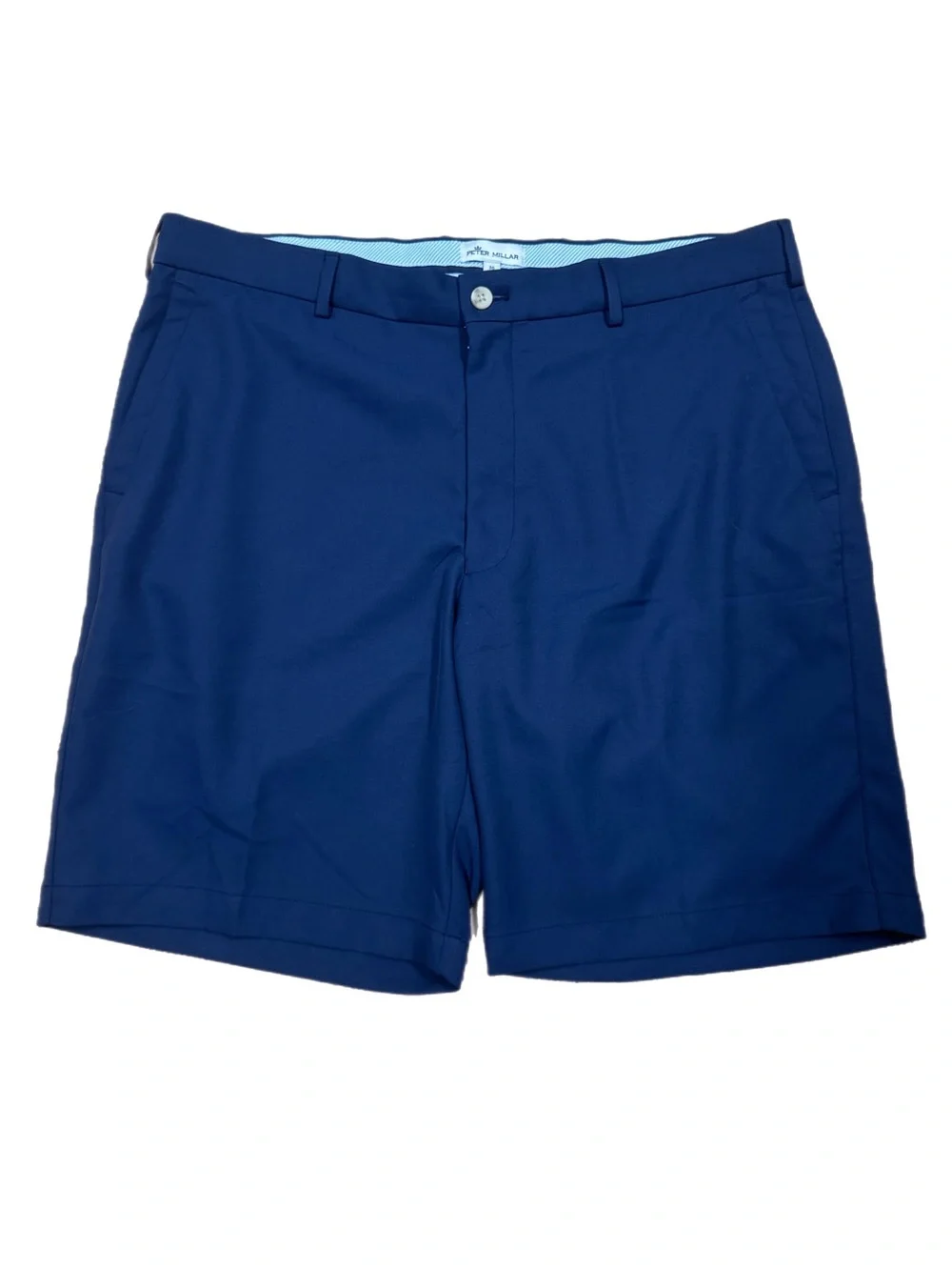 Peter Millar Navy Performance Flat-Front Golf Shorts